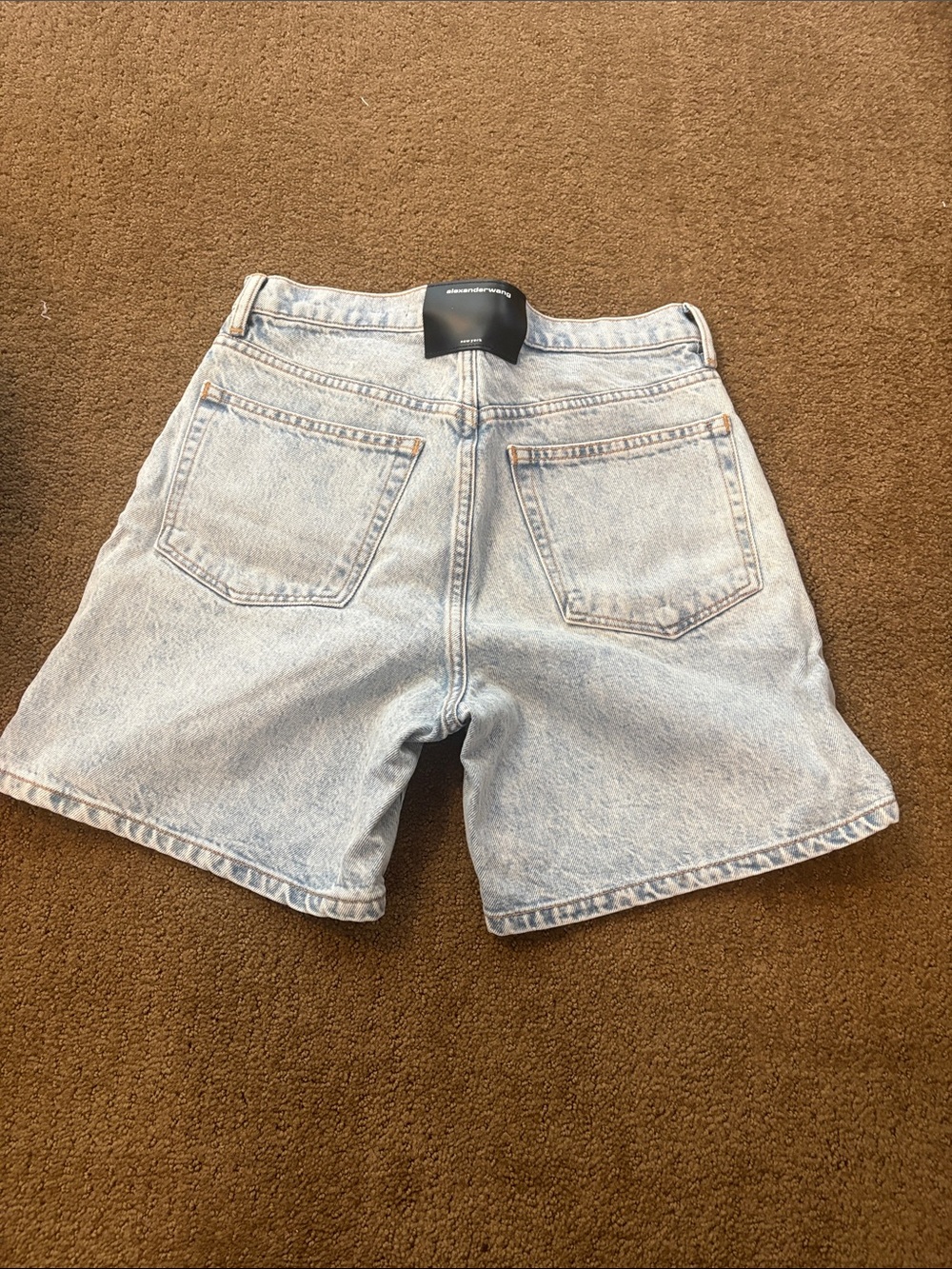 Alexander Wang Light Wash Denim Jean Shorts